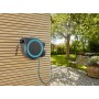 Gardena 18630-20 avvolgitubo da giardino Rocchetto montato a muro Automatico Nero, Blu