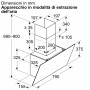Bosch Serie 2 DWK85DK60 Cappa a parete 80 cm Vetro nero Classe A