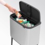 Brabantia 315848 bidone per la spazzatura 36 L Rettangolare Acciaio Acciaio inox