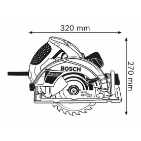Bosch 0 601 668 901 sega circolare portatile 19 cm 5000 Giri/min 1800 W (0601668901)
