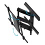 B-Tech Twin Cantilever 190,5 cm (75") Parete Nero (BT8227/B)