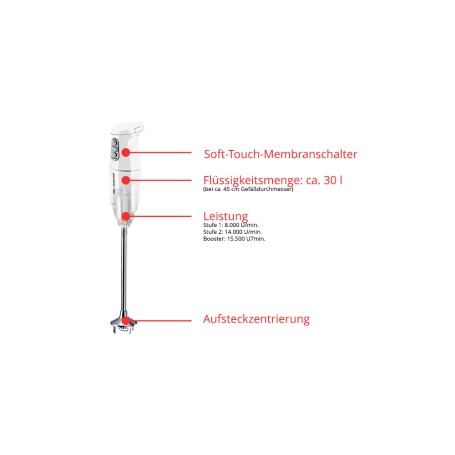 ESGE 95300 frullatore Frullatore ad immersione 45 W Bianco