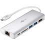 Goobay 76788 hub di interfaccia USB 3.2 Gen 1 (3.1 Gen 1) Type-A 5000 Mbit/s Argento, Bianco (76788)