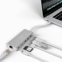 Goobay 76788 hub di interfaccia USB 3.2 Gen 1 (3.1 Gen 1) Type-A 5000 Mbit/s Argento, Bianco (76788)