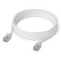 Ubiquiti UACC-Cable-Patch-EL-C6A-3M-W cavo di rete Translucent, Bianco Cat6a
