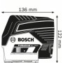 Bosch GCL 2-50 C Livella lineare/puntiforme 20 m 650 nm (1 mW) (0601066G00)