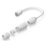 Ubiquiti UACC-Cable-Extender-C6A cavo di rete Bianco 0,185 m Cat6a F/UTP (FTP)