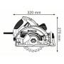 Bosch 0 601 668 900 sega circolare portatile 19 cm 5000 Giri/min 1800 W (0601668900)