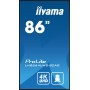 iiyama LH8664UHS-B2AG visualizzatore di messaggi Pannello piatto per segnaletica digitale 2,18 m (86") Wi-Fi 500 cd/m² 4K Ultra