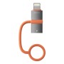 4smarts 541522 cavo e adattatore video Lightning USB tipo-C Grigio, Arancione