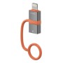 4smarts 541522 cavo e adattatore video Lightning USB tipo-C Grigio, Arancione