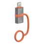 4smarts 541522 cavo e adattatore video Lightning USB tipo-C Grigio, Arancione