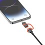 4smarts 541522 cavo e adattatore video Lightning USB tipo-C Grigio, Arancione
