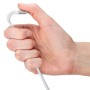 Supersoftes USB 2.0 Textilkabel, USB-C Stecker  USB-C Stecker (wei, 1 Meter) (70193)