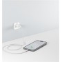 Supersoftes USB 2.0 Textilkabel, USB-C Stecker  USB-C Stecker (wei, 1 Meter) (70193)