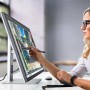 ALOGIC 32C4KPDWT LED display 81,3 cm (32") 3840 x 2160 Pixel 4K Ultra HD Touch screen Multi utente Nero, Argento
