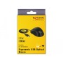 DeLOCK 12548 mouse Ufficio Mancino USB tipo A Ottico 2400 DPI (50006943)