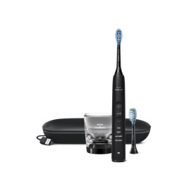 Philips DiamondClean 9000 Sonicare Spazzolino Elettrico Sonico Nero con App, con custodia da viaggio HX9913/18