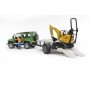 BRUDER Land Rover Defender with trailer, CAT and man (02593)