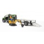 BRUDER Land Rover Defender with trailer, CAT and man (02593)