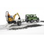 BRUDER Land Rover Defender with trailer, CAT and man (02593)
