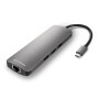 Sharkoon USB 3.0 Type C Combo Adapter scheda di interfaccia e adattatore HDMI, RJ-45, USB 3.2 Gen 1 (3.1 Gen 1) (4044951026739)