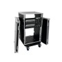 Roadinger 30109132 custodia per attrezzatura audio Custodia rigida Alluminio Nero, Argento