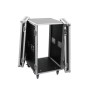 Roadinger 3010980M custodia per attrezzatura audio Amplificatore Custodia rigida Alluminio Nero, Argento