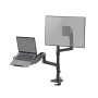 ACT AC8341 supporto per laptop Braccio per computer portatile e monitor Nero 43,9 cm (17.3")
