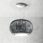 Elica PRF0151809 Cappa a isola Interstellar BL/F/65, acciaio inox e vetro nero