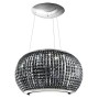 Elica PRF0151809 Cappa a isola Interstellar BL/F/65, acciaio inox e vetro nero