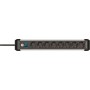 Brennenstuhl 1391030800 prolunghe e multiple 3 m 8 presa(e) AC Interno Nero, Argento