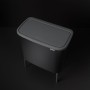 Brabantia 316067 bidone per la spazzatura 33 L Rettangolare Acciaio inox Nero (31 60 67)