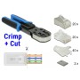 DeLOCK 86450 pinza crimpatrice Set di utensili/attrezzi Nero, Blu