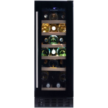 Dunavox Flow 19, cantinetta vino sottopiano, nera, DAUF-19.58B