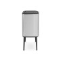 Brabantia 316081 bidone per la spazzatura 33 L Rettangolare Acciaio inox Nero, Acciaio inox (31 60 81)