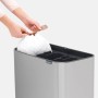 Brabantia 316081 bidone per la spazzatura 33 L Rettangolare Acciaio inox Nero, Acciaio inox (31 60 81)