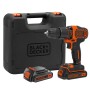 Black & Decker BDCHD18KB-QW trapano Senza chiave Nero, Arancione