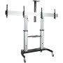 StarTech.com STNDMTVDUO Supporto TV a parete 152,4 cm (60") Nero, Argento (STNDMTVDUO)