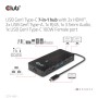 CLUB3D CSV-1595 hub di interfaccia USB 3.2 Gen 1 (3.1 Gen 1) Type-C 5000 Mbit/s Nero (CSV-1595)