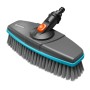 Cleansystem Stielbrste soft (grau/trkis, umlaufende Weichkunststoffleiste) (18810-20)