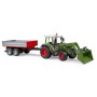 Fendt Vario 211 mit Frontlader und Bordwandanhnger (02182)