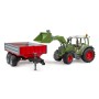 Fendt Vario 211 mit Frontlader und Bordwandanhnger (02182)