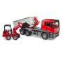 MAN TGS LKW mit Abrollcontainer und Schffer Hoflader (03767)