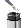 Durable NO TOUCH 35L Rettangolare Acciaio inox Nero, Argento (342323)