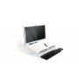 BakkerElkhuizen FlexDesk 630N porta documenti Acrilico, Plastica, Gomma, Acciaio Trasparente, Bianco (BNEFDESK630N)