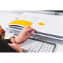 BakkerElkhuizen FlexDesk 630N porta documenti Acrilico, Plastica, Gomma, Acciaio Trasparente, Bianco (BNEFDESK630N)