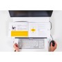 BakkerElkhuizen FlexDesk 630N porta documenti Acrilico, Plastica, Gomma, Acciaio Trasparente, Bianco (BNEFDESK630N)