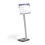 Durable 481323 stand informativo e supporto per brochure A3 Acrilico Argento
