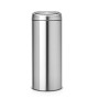 Brabantia Touch Bin, 30L Rotondo Plastica, Acciaio inox (11 54 62)